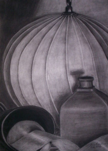 black and white art holder